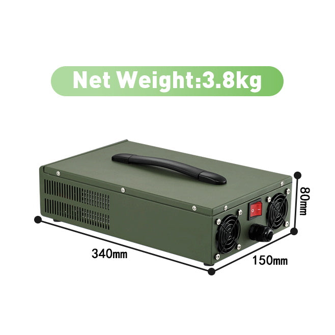 NOEIFEVO 12V 10A-100A Lithium LiFePO4 מטען סוללות, מתח טעינה 14.6V, תצוגת LCD, מתכוונן זרם, מאוורר