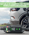 NOEIFEVO Master Traveller EV Wallbox 11kW mit Tesla Unlock-Taste, Mobile Ladestation 3-Phasen 400V (6-16A einstellbar), 5m/10m Type 2 Ladekabel mit EU-Reiseadapter (CEE32/CEE16A/Schuko/Type2 Stecker).