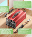 NOEIFEVO 67.2V 25A Lithium-batterioplader til 59.2V (60V) 16S Lithium-Li-ion-Lipo-batteri, LCD-display, justerbar strøm, oplader til el-cykel, scooter, elektrisk motorcykel
