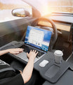 Přenosný stůl pro Tesla Model 3 / Y / S – stolek na volant pro notebook, skládací přední stůl pro práci a jídlo (77,5 × 30 cm)