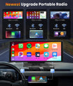 NOEIFEVO 10,26 pollici schermo Carplay per auto con Carplay wireless, Android Auto, MirrorLink, touchscreen IPS 1080P, radio portatile, supporta Bluetooth/comandi vocali vivavoce/GPS/Siri/trasmissione FM/Aux/scheda TF.