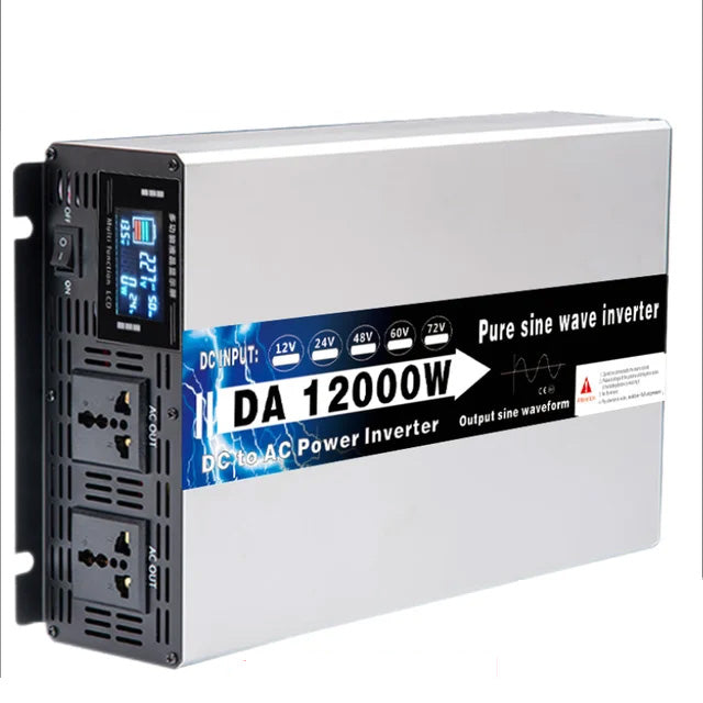 12V 24V 48V 60V 72V zuivere sinusgolf omvormer, 4000W 12000W zonne-energie auto-omvormer met afstandsbediening