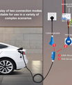 EV-laadadapter, CEE 32A blauwe stopcontact naar Schuko huishoudstekkeradapter, voor 7kW 32A EV-laadstations