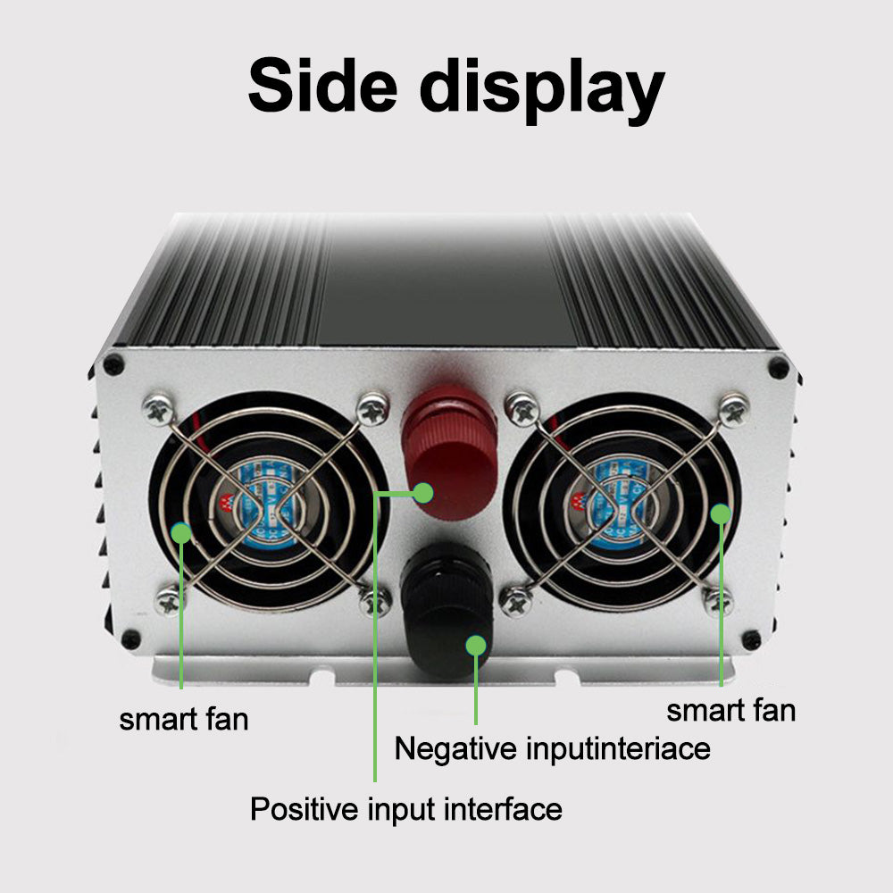 Bärbar 3000W 4000W 5000W 6000W 8000W ren sinusomvandlare DC 24V till AC 110V 220V spänningsomvandlare bil Solar Inverter