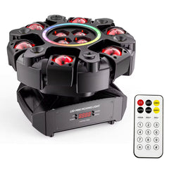 150W 6ramenný RGBW Beam Moving Head s halo efektem, scénické světlo, DMX512, mřížkový paprsek a stroboskopický efekt, vhodné pro DJ párty, narozeninové oslavy, profesionální pódiové osvětlení, osvětlení barů a KTV