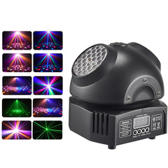 36W mini światło dyskotekowe, RGBW LED oświetlenie imprezowe, podwójny reflektor z ruchomą głową, sprzęt DJ DMX512, stroboskopowy efekt sceniczny do klubu nocnego, baru i show