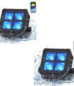 40W vanntett LED-PAR-lyskaster (4x10W RGBWA+UV) med innebygd batteri og DMX-styring for DJ-er og diskoteker