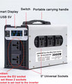 Čistý sinusový měnič 1500W/3000W DC 12V 24V 48V 60V 72V na AC 220V 50Hz měnič pro solární a automobilové baterie, s LED displejem