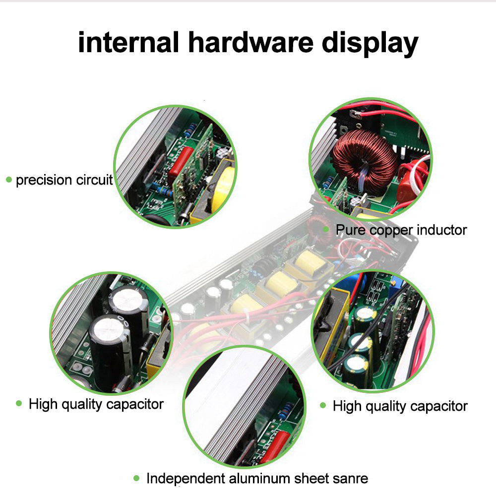 Kannettava teho 3000W 4000W 5000W 6000W 8000W Pure Sine Wave Inverter DC 24V AC 110V 220V jännitteen muunnin Auto Solar Inverter