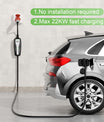 NOEIFEVO Mobile EV Wallbox 22kw 5m (1.84kW-22kW), Works with all Type2 E-cars ,Ultimate EV Charger for on the go