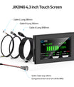 תצוגת סוללה עם מסך LCD TFT בגודל 4.3 אינץ' – תצוגת מתח, זרם, מצב טעינה (SOC) וטמפרטורה, מסך מגע – עבור Jikong BMS ‏(88.5 × 135.9 מ