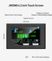 תצוגת סוללה עם מסך LCD TFT בגודל 4.3 אינץ' – תצוגת מתח, זרם, מצב טעינה (SOC) וטמפרטורה, מסך מגע – עבור Jikong BMS ‏(88.5 × 135.9 מ