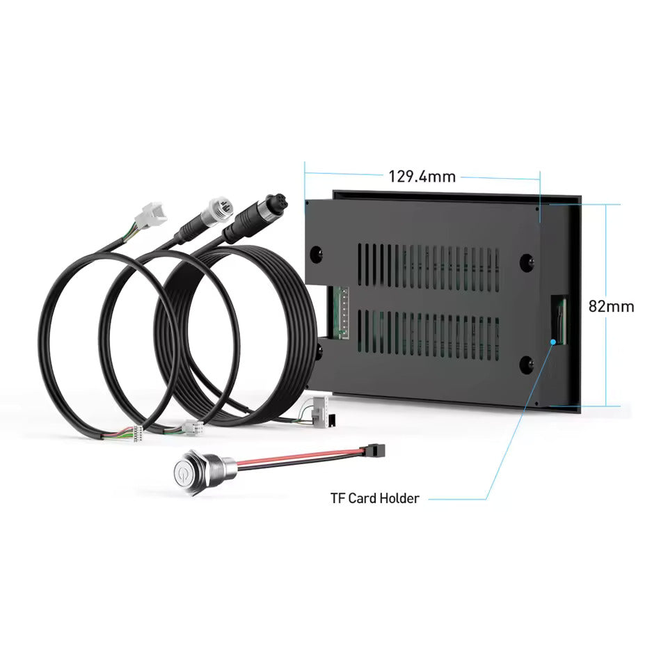 תצוגת סוללה עם מסך LCD TFT בגודל 4.3 אינץ' – תצוגת מתח, זרם, מצב טעינה (SOC) וטמפרטורה, מסך מגע – עבור Jikong BMS ‏(88.5 × 135.9 מ"מ)