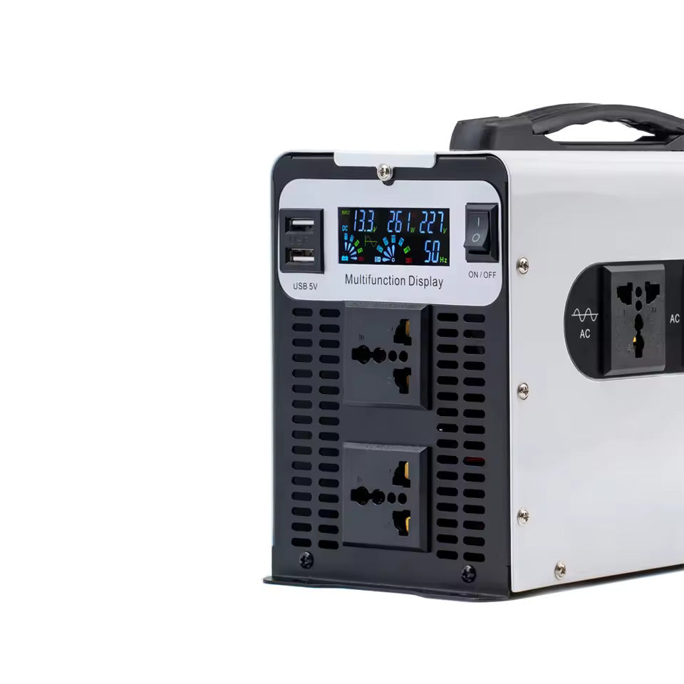 Čistý sinusový měnič 1500W/3000W DC 12V 24V 48V 60V 72V na AC 220V 50Hz měnič pro solární a automobilové baterie, s LED displejem