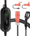 Typ 2 Mobiles EV-Ladekabel mit Schuko-Adapter, 11KW 16A 3-Phasen-Ladestation für Elektrofahrzeuge