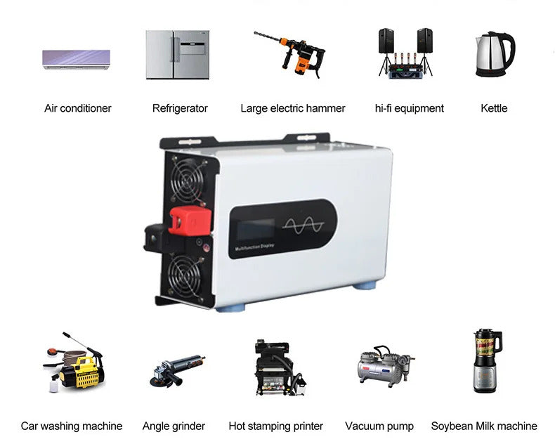 Inverter 60V til 230V, ren sinus, 3000W, 4000W, 5000W, bærbar DC-AC spændingsomformer, bil-sol-inverter