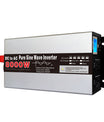 12V 24V 48V 220V Inverter ren sinusformet, 6000W 8000W højtydende 0/60Hz solinverter med LED-EU-stik