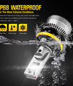 NOEIFEVO 9004 Auto Koplamp, 40.000 Lumen, 200W, 6500K Wit, IP68 Waterdicht, 100.000 Uur Levensduur, Dimlicht en grootlicht