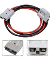 Anderson 50A 1 auf 2 Splitter Y-Typ Adapter, Anderson Stecker Kupferstecker, 8AWG Spezifikation 30cm Kabel, Maximalstrom 50 Ampere, Geeignet für Gabelstapler, Stapler und andere Fahrzeuge