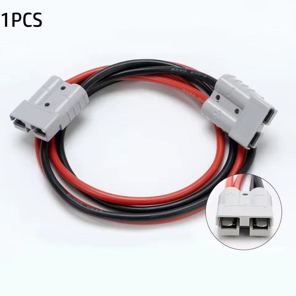 Anderson 120A 1 auf 2 Splitter Y-Typ Adapter, Anderson Stecker Kupferstecker, 8AWG Spezifikation 30cm Kabel, Maximalstrom 50 Ampere, Geeignet für Gabelstapler, Stapler und andere Fahrzeuge