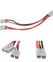 Anderson 50A 1 auf 2 Splitter Y-Typ Adapter, Anderson Stecker Kupferstecker, 8AWG Spezifikation 30cm Kabel, Maximalstrom 50 Ampere, Geeignet für Gabelstapler, Stapler und andere Fahrzeuge