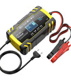 Cargador de batería de coche 12V 8A / 24V 4A, cargador de reparación por pulsos para todas las baterías de plomo-ácido, AGM, GEL y de ciclo profundo de 12V y 24V