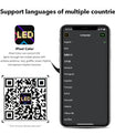 NOEIFEVO bilbelysning, LED-ögon för lastbilar, programmerbar LED-rullande textdisplay för bilar och lastbilar, text, graffiti, unikt fordonsemblemljus