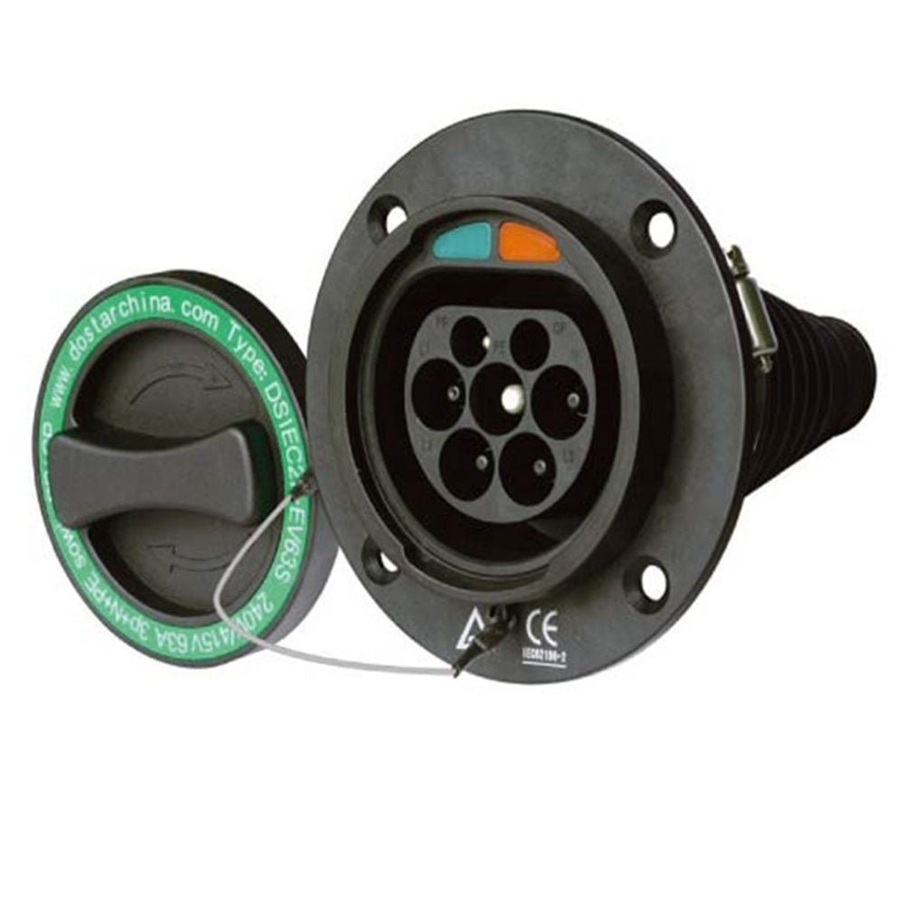 Noeifevo Type 2 stopcontact voor elektrische voertuigen, 16A/32A 1 fase/3 fase EV-laadcontactdoos