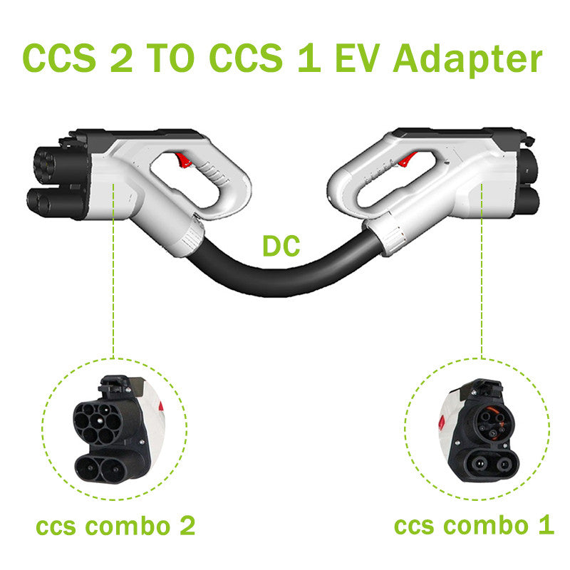 Noeifevo CCS 2 na CCS1 150A 1000V adaptér pro elektromobily, rychlonabíjecí kabel pro vozy J1772