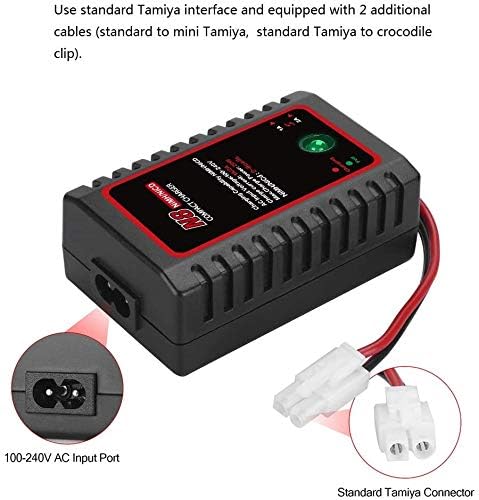 N8 Slimme NiMH / NiCD Acculader voor 2-8s 2.4V 3.6V 4.8V 6V 7.2V 8.4V 9.6V Accu voor Airsoft, RC Auto, Boot, Drone, met Standaard / Mini Tamiya Aansluiting