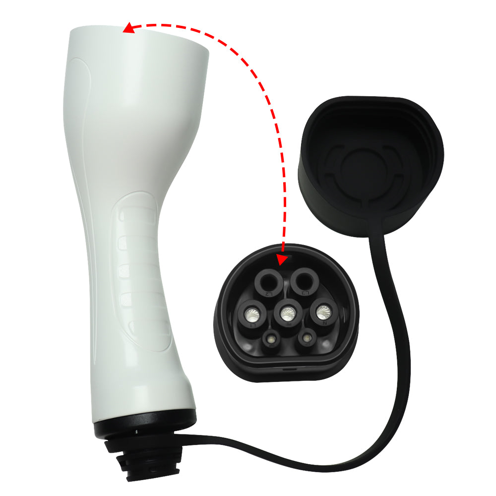 Noeifevo EV Car Charger Type 2 Socket Plug, 16A /32A, 1Phase/ 3Phase, IEC 62196 Charging Connector