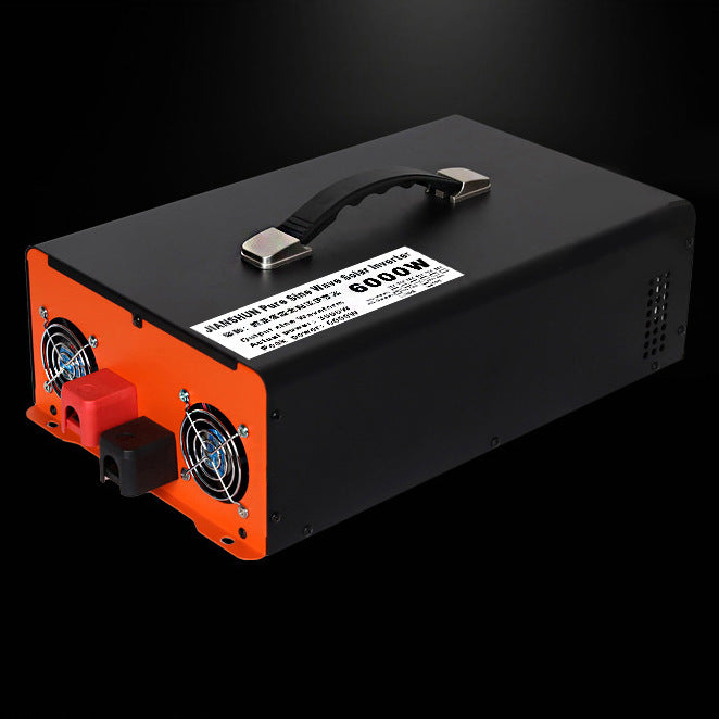 Inverter 5000W till 12000W ren sinusvågsspänningsomvandlare, 12V/24V/48V/60V/72V/96V till 230V, med LCD-spänningsdisplay