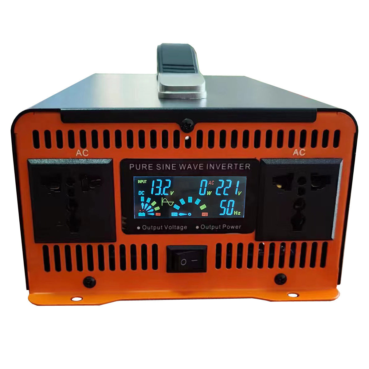 Inverter 5000W till 12000W ren sinusvågsspänningsomvandlare, 12V/24V/48V/60V/72V/96V till 230V, med LCD-spänningsdisplay