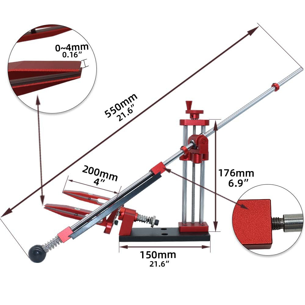 NOEIFEVO 360° Sistema girevole flip per coltelli con angolo fisso - Set professionale per affilare coltelli con pietre per affilare - Strumento per il supporto degli utensili da affilatura