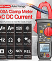 Multimetro a pinza, 4000 conteggi TRMS con gamma automatica, misura corrente AC/DC, tensione, resistenza, capacità, continuità e dispone di rilevamento della tensione senza contatto