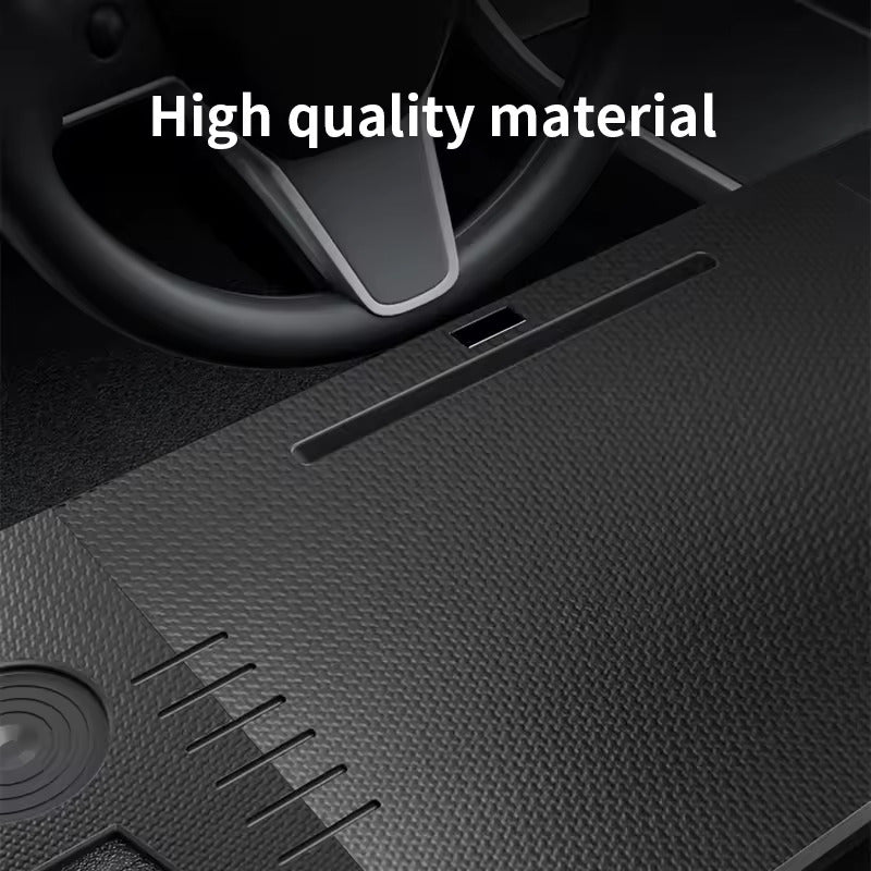 Přenosný stůl pro Tesla Model 3 / Y / S – stolek na volant pro notebook, skládací přední stůl pro práci a jídlo (77,5 × 30 cm)