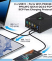 NOEIFEVO 160W 5-port USB nabíječka, 15 W bezdrátová nabíjecí stanice, PD 65W QC3.0 Type-C rychlá nabíječka, kompatibilní s iPhone, MacBookem, Samsungy, notebooky a všemi chytrými telefony a elektrickými zařízeními