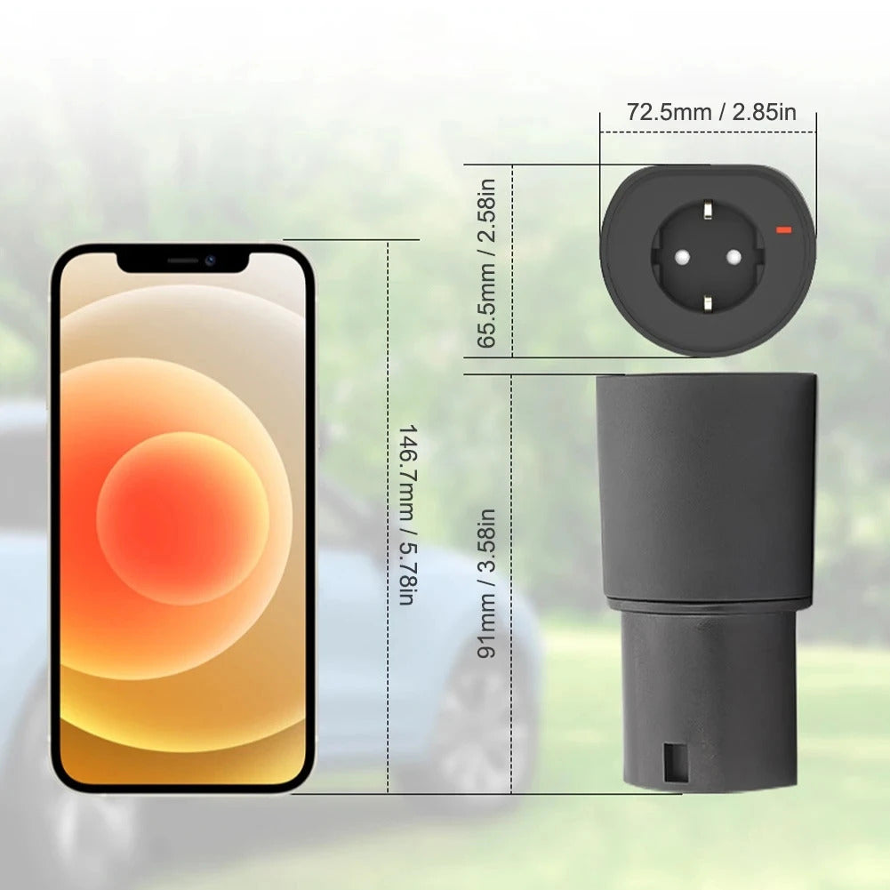 V2L-adapter til Xpeng G9 G6 P7 G3i, EV-afladningsadapter, Type 2 til Schuko 10A 2,5 kW afladningsstik