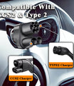 Adaptér na nabíjačku EV NOEIFEVO CCS2 a Typ 2 na Tesla NACS, AC 32A DC 400A, kompatibilný s Tesla Model 3/X/Y, vyrobený v USA, kombinovaný adaptér CCS2, podporuje nabíjačky CCS2 a Typ 2