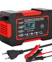 Nabíječka autobaterie 12V 6A, impulsní opravná nabíječka s LCD dotykovým displejem, pro všechny 12V olověné akumulátory a startovací baterie