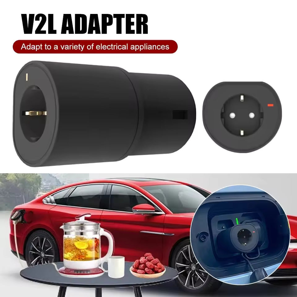 V2L-adapter til Xpeng G9 G6 P7 G3i, EV-afladningsadapter, Type 2 til Schuko 10A 2,5 kW afladningsstik