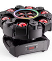 150W 6-armet RGBW beam moving head med halo-effekt, scenelys, DMX512 bikakestråle-stroboskop-effekt, egnet for DJ-fester, bursdagsfeiringer, profesjonell scenebelysning, bar- og KTV-belysning