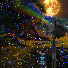 RGB-Laser-Ambientebeleuchtung für Garten & Rasen, Rot-Grün-Blaue Partybeleuchtung für Weihnachten & Halloween