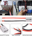 2 kpl akunkoteloita, Anderson 50A/120A M8 akkuvirran siirtoliitäntään, 2AWG/4AWG/7AWG/8AWG/12AWG sähkökaapelit