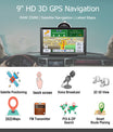 ‏NOEIFEVO XT90 ניווט GPS, מסך מגע 9 אינץ' עם מפות אירופה, ‏8GB ROM + ‏256MB RAM, תמיכה בריבוי שפות, שידור FM, לרכב/וואן/משאית