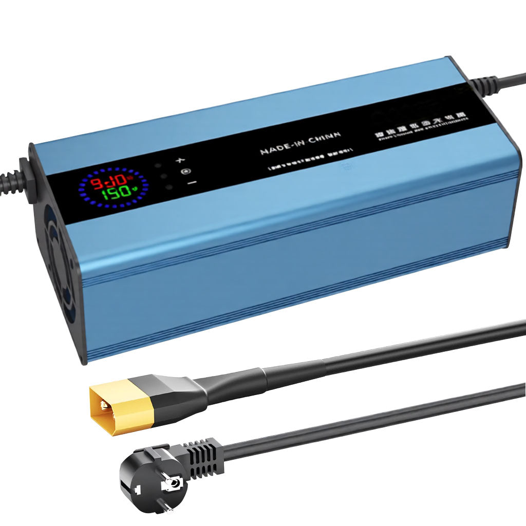 NOEIFEVO 10A Strøm 42V-88,2V Spenning Justerbar Li-ion LiFePO4 Lithium Lader For 36V 48V 60V 72V 84V batteri