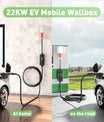 22KW 32A 3-vaiheinen mobiili EV-seinälaatikko, tyypin 2 pikalaturi sähköajoneuvoille, 5 metrin kaapeli, CEE 32A -pistoke