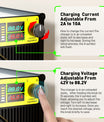 NOEIFEVO 10A Strom 42V-88,2V Spannung Einstellbar Li-Ion LiFePO4 Lithium-Ladegerät Für 36V 48V 60V 72V 84V Batterie