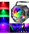 4v1 disco koule – párty světlo se 64 vzory, hudbou řízená disko lampa s dálkovým ovládáním, RGB-UV stroboskop pro domov, bar, klub, venkovní použití a narozeninové oslavy