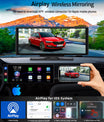 NOEIFEVO C200 Pantalla CarPlay de 10,26 pulgadas, Radio portátil compatible con Apple CarPlay y Android Auto, Pantalla táctil IPS, Cámara Dash 4K, Cámara de reversa 1080P, Siri, Navegación GPS, Bluetooth, MirrorLink, FM